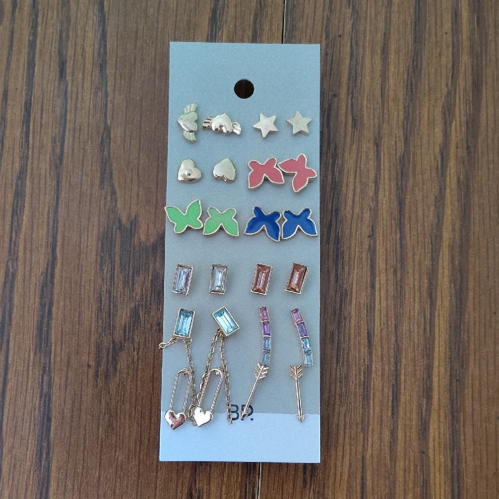 Nordstrom Kids' Multicolor Earring Set